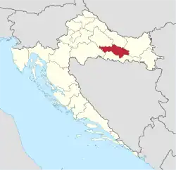 Požega-Slavonia County within Croatia