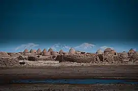 The village of Chipaya, Oruro, Bolivia, near the lake
