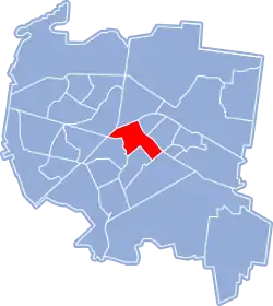 Location of Osiedle Centrum within Białystok