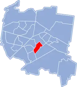 Location of Osiedle Piaski within Białystok