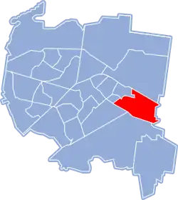 Location of Skorupy within Białystok