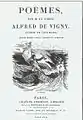 Title page for poems by Alfred de Vigny