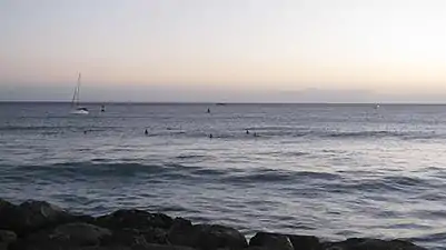 Bodysurfing area at Kaka'ako Waterfront Park