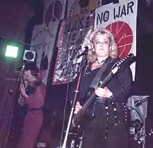 Poison Girls performing at the squatted Zig Zag Club in London, 18 December 1982