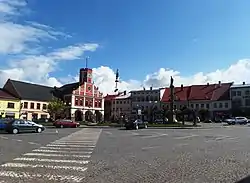 Masarykovo Square with the town hall