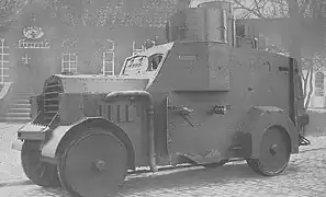 An Ehrhardt 21 armored car of the police forces.