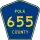 County Road 655 marker