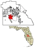 Location of Bartow in Polk County, Florida.