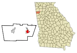 Location in Polk County in the state of Georgia
