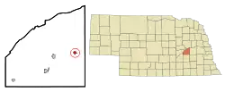 Location of Shelby, Nebraska