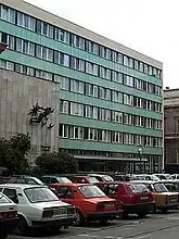 The 1969 building which replaced the National Stables, one of the Palotanegyed's mercifully few relics of the communist era – and slated for demolition