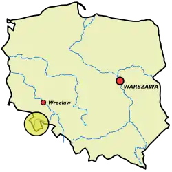 Location of Kłodzko Land in Poland