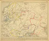 Map of 9th-century Rus' by Antoine Philippe Houze (1844)