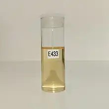 A vial containing Polysorbate 80
