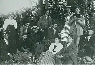 The Pomona class of 1894 gathered outdoors