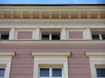 Detail of frieze and corbels