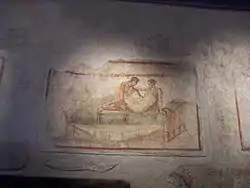 Erotic Fresco  from the Lupanar, Pompeii