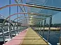 Bicycle path and footbridge