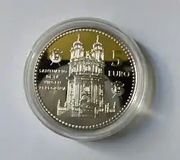 Silver coin belonging to the  Spain Capitals of Province series, which was released in 2011