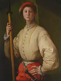 Jacopo Carucci, called Pontormo, Portrait of a Halberdier, purchased by Agnew's on behalf of the J. Paul Getty Museum in 1989.