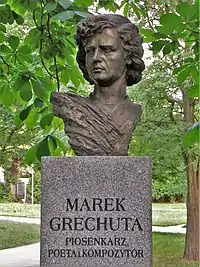 Bust of Marek Grechuta in Kielce