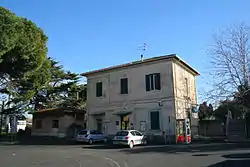 View of Populonia railway station from outside.