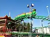 A small roller coaster at a local festival in Čakovec, Croatia