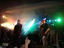 MOK (right) rapping with Bass Sultan Hengzt [de] (left) in 2006