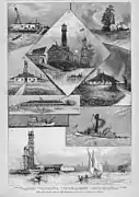 South Pass Light as shown in Harper's Weekly, February 1884