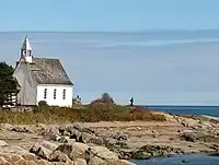 Chapel of Port-au-Persil on the Saint Lawrence River. It was built in 1893 by Scottish immigrant Neil McLaren who also founded the village of Port-au-Pesil that today counts about a 100 people.