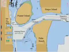 Map of the Channel and Harbor of Port of Palm Beach