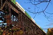 A steel trestle over the Genesee River in Letchworth State Park, New York