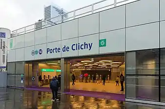 Porte de Clichy station entrance