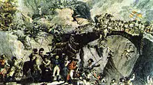 Suvorov Crossing the Devil's Bridge. Robert Porter (d. 1842).