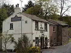 exterior of country pub