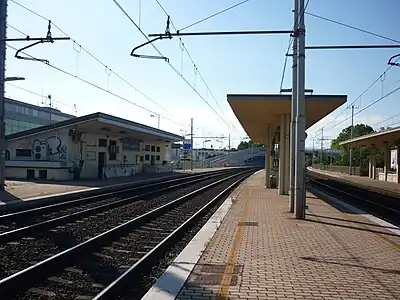 View of the station in the direction of Mestre