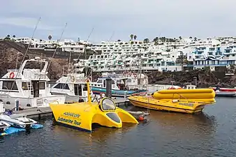 Aquascope submarine tour boats, Lanzarote, Spain