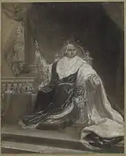 Louis XVIII in his coronation robes