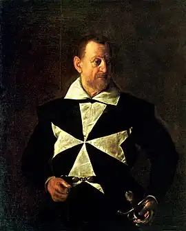 CaravaggioPortrait of Fra Antonio Martelli. 118 × 95 cm.