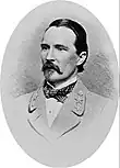 Old picture of a Confederate Civil War general with dark hair