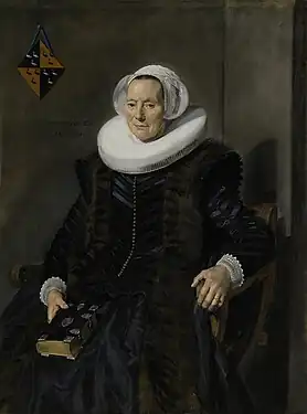 Portrait of her mother-in-law Maritge Voogt Claesdr, former owner of the Hoeffijser