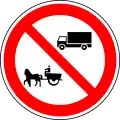 No trucks and animal-drawn vehicles