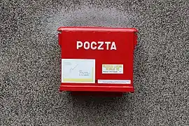 Typical Polish mailbox