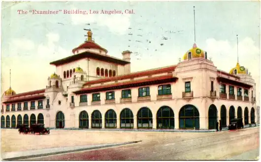 Los Angeles Examiner Bldg., old postcard
