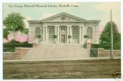 George Maxwell Memorial Library, postcard mailed in 1911.