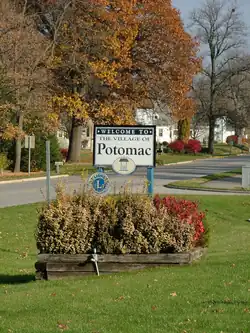 Welcome signs in Potomac