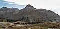 South aspect of Potosi Peak seen from Sidney Basin area.Teakettle Mountain at left edge of frame.