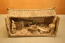 A pottery gristmill from the Han dynasty (202 BC – AD 220)