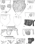 Pottery of the Neman culture.