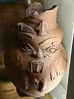 Pottery vessel showing the face of god Bes, from the 26th Dynasty. The Petrie Museum of Egyptian Archaeology, London